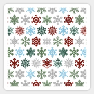 Colorful Snowflakes - Green, Red, Blue, Grey - Cozy Winter Collection Sticker